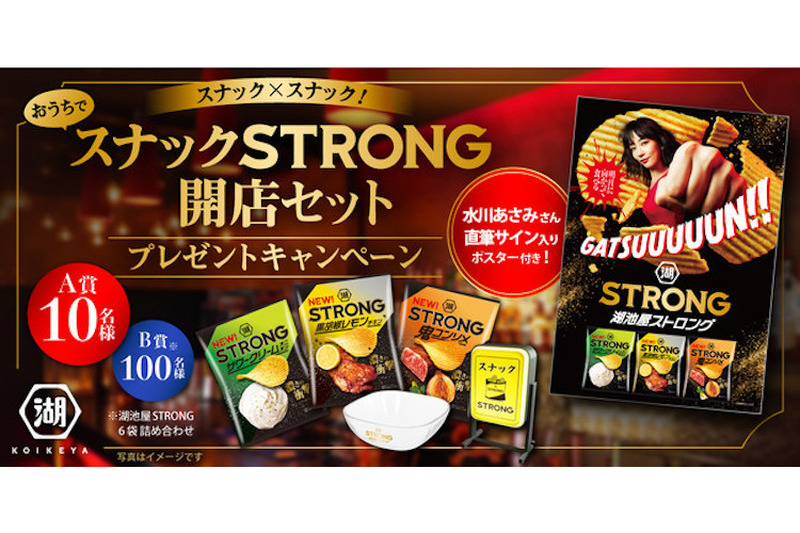 新”湖池屋ＳＴＲＯＮＧ“が発売！発売に伴いプレゼントキャンペーンを開始！