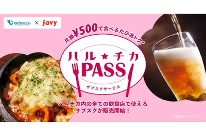 月額500円でランチ100円OFF＆ビール1杯無料！？「ハル★チカ PASS」販売 画像