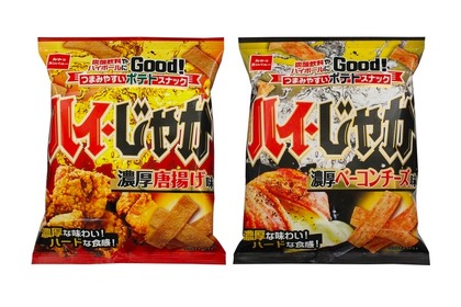 おつまみ系スナック！ハイ・じゃが「濃厚唐揚げ味」「濃厚ベーコンチーズ味」発売 画像