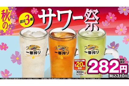 【安すぎ！サワー288円祭りでお得に“中華飲み”できちゃう！！】秋のサワー祭が「日高屋」で開催 画像