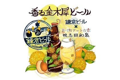 【絶対旨い...金木犀香るビールに注目】鎌倉ビール醸造×鴨志田和泉！秋の特別なコラボ商品「香る金木犀ビール」販売 画像